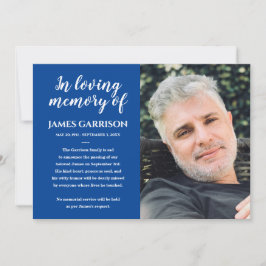 White on Blue in Love Memory Foto Ankündigung