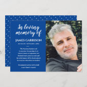 White on Blue in Love Memory Foto Ankündigung (Vorne/Hinten)