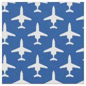 White on Blue T-1 Jayhawk Silhouette Pattern Stoff (Nahaufnahme)