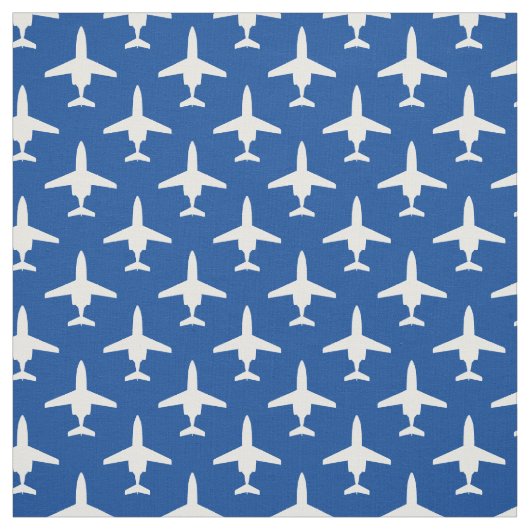 White on Blue T-1 Jayhawk Silhouette Pattern Stoff (Muster)