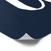 White on Blue Teamwork macht die Traumarbeit Poster (Ecke)