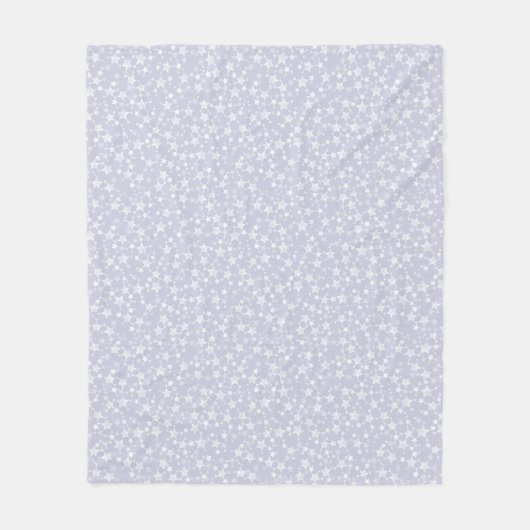 White on Dusty Lila | Muster für Linoldruckstars Fleecedecke (Vorderseite)