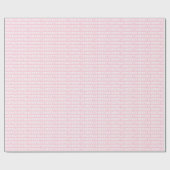 White on Light Pink Weihnachtstypografie Geschenkpapier (Flach)
