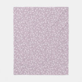 White on Mauve | Muster für Linoldruckstars Fleecedecke (Vorderseite)