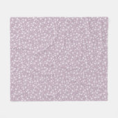 White on Mauve | Muster für Linoldruckstars Fleecedecke (Vorderseite (Horizontal))
