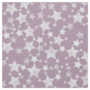White on Mauve   Muster für Linoldruckstars Stoff
