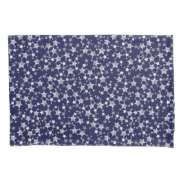White on Midnight Blue | Muster für Linoldruckstar Kissenbezug