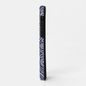 White on Navy Blue Retro Paisley Muster Case-Mate iPhone Hülle (Hinten/Links)