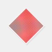 White on Red Small Size Polka Dots Paper Serviette (Ecke)