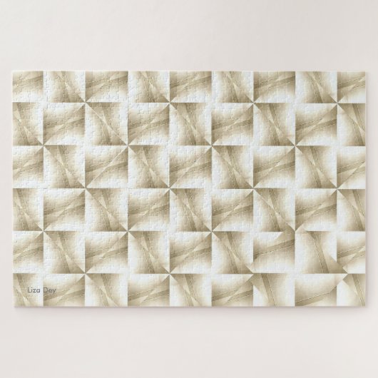 White on White Abstrakt Jigsaw Puzzle (Horizontal)
