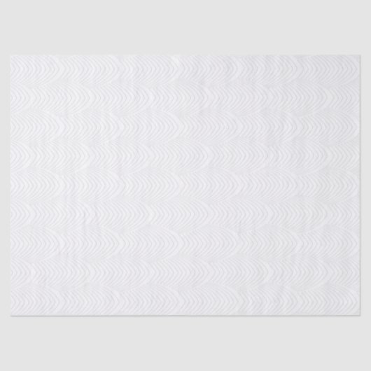 White on White Art Deco Embossed Look Tissue Paper Seidenpapier (Vorderseite)