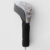White On White - Geformte Rose Golf Headcover (angewinkelt)