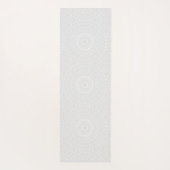 White on White Geometric Mandala Pattern Yogamatte (Rückseite)