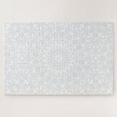 White on White Minimal Mandala Muster Puzzle (Horizontal)