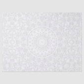 White on White Minimal Mandala Muster Seidenpapier (Vorderseite)