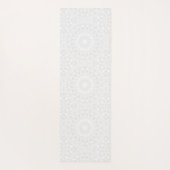 White on White Minimal Mandala Muster Yogamatte (Rückseite)