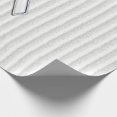 White on White Ribbon Awareness Stripes Geschenkpapier (Ecke)