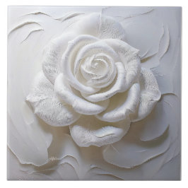 White on White - Skulptur Rose Fliese
