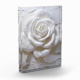White on White - Skulptur Rose Fotoblock