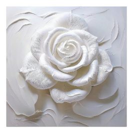 White on White - Skulptur Rose Fotodruck