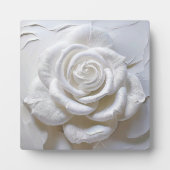 White on White - Skulptur Rose Fotoplatte (Vorderseite)