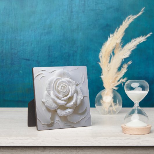 White on White - Skulptur Rose Fotoplatte (InSitu)