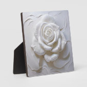 White on White - Skulptur Rose Fotoplatte (Vorderseite)