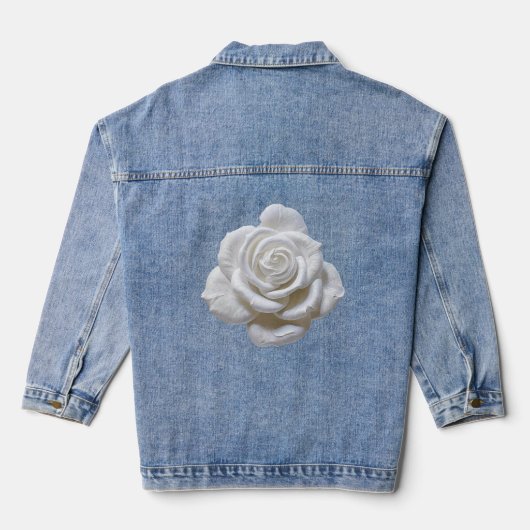 White on White - Skulptur Rose Jeansjacke (Rückseite)