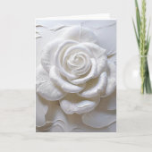 White on White - Skulptur Rose Karte (Vorderseite)