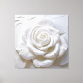 White on White - Skulptur Rose Leinwanddruck (Vorderseite)