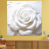 White on White - Skulptur Rose Leinwanddruck (Insitu (Wohnzimmer))