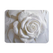 White on White - Skulptur Rose Magnet (Horizontal)