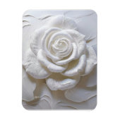 White on White - Skulptur Rose Magnet (Vertikal)