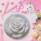 White on White - Skulptur Rose Pappteller (Party)