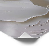 White on White - Skulptur Rose Poster (Ecke)