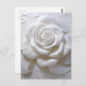 White on White - Skulptur Rose Postkarte (Vorne/Hinten)