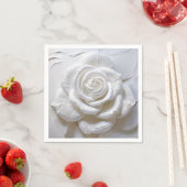 White on White - Skulptur Rose Serviette (Beispiel)