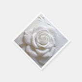 White on White - Skulptur Rose Serviette (Ecke)