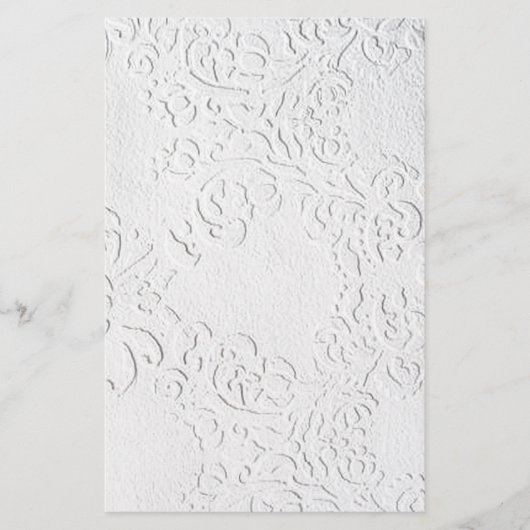 "White on White Verziert Design"  Briefpapier (Vorderseite)