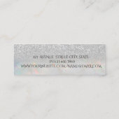 White Opal Bokeh Instagram Social Media Mini Visitenkarte (Rückseite)