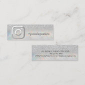 White Opal Bokeh Instagram Social Media Mini Visitenkarte (Vorne/Hinten)