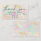 White Opal danke Ihnen Visitenkarte (Vorne/Hinten)