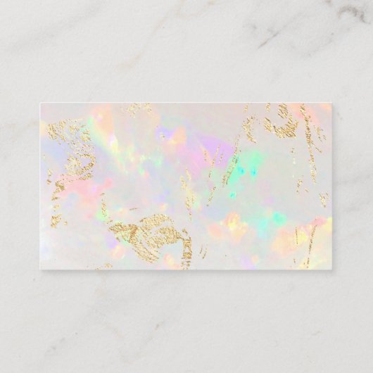 White Opal danke Ihnen Visitenkarte (Rückseite)