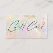 White-Opal-Geschenkkarte Visitenkarte (Vorderseite)