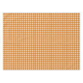 White & Orange Gingham Pattern | Baumwolle geprüft Tischdecke (Vorderseite (Horizontal))