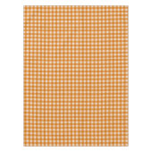 White & Orange Gingham Pattern | Baumwolle geprüft Tischdecke (Vorderseite)