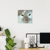 White & Orange Tabby Poster (Heimbüro)