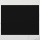 White Orchid auf Black Wedding Menu (Rückseite)