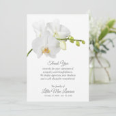 White Orchid Beerdigung Feier des Lebens Danke (Stehend Vorderseite)