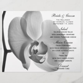 White Orchid Blume Wedding Menu